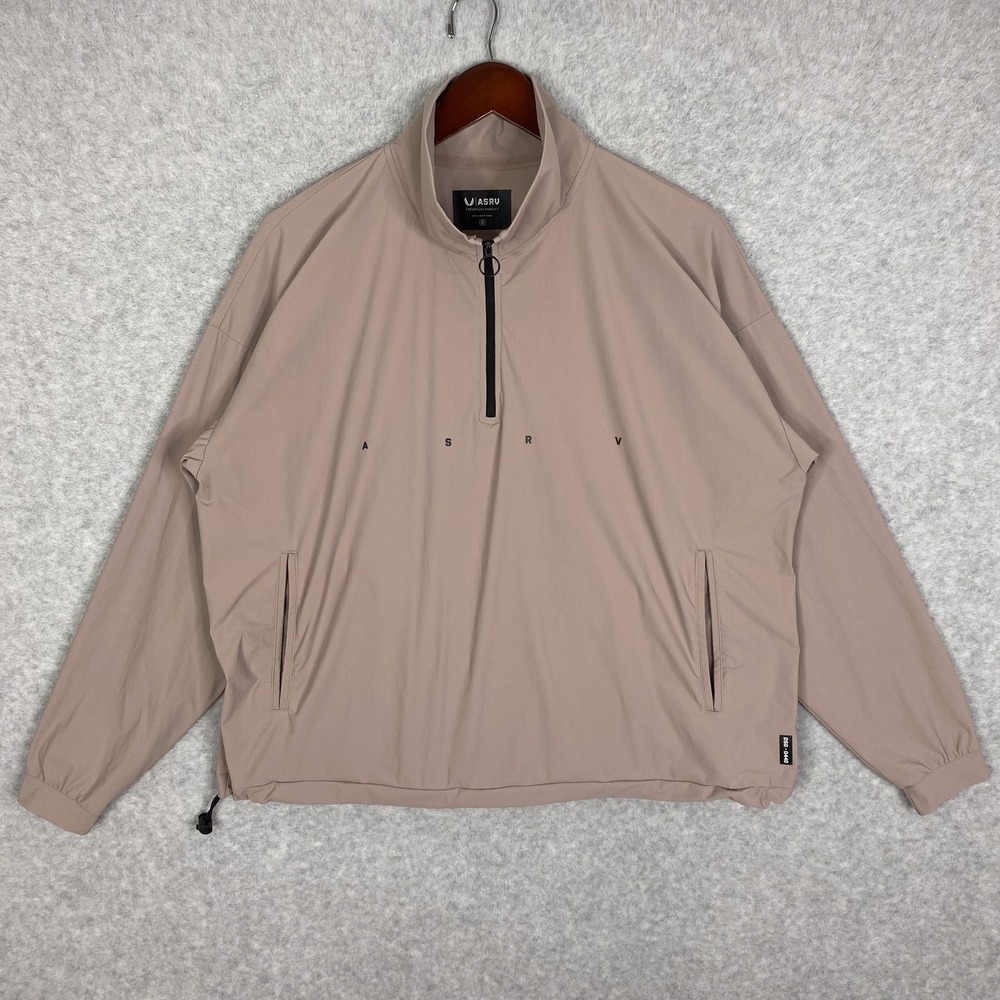 ASRV Jacket Mens S Cinder Tetra Lite Quarter Zip Pullover Spell Out